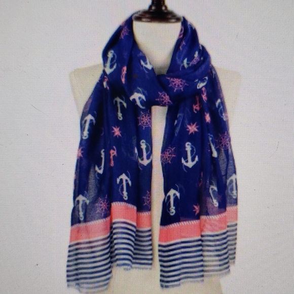 L.I.B. New York Accessories - Gorgeous nautical print scarf.